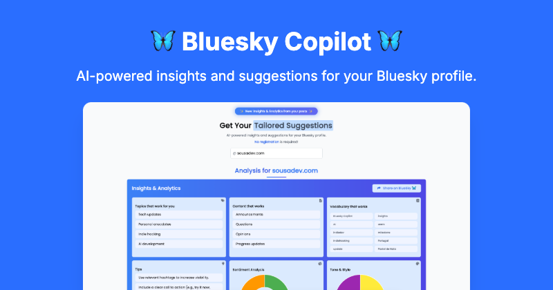 A screenshot of Bluesky Copilot